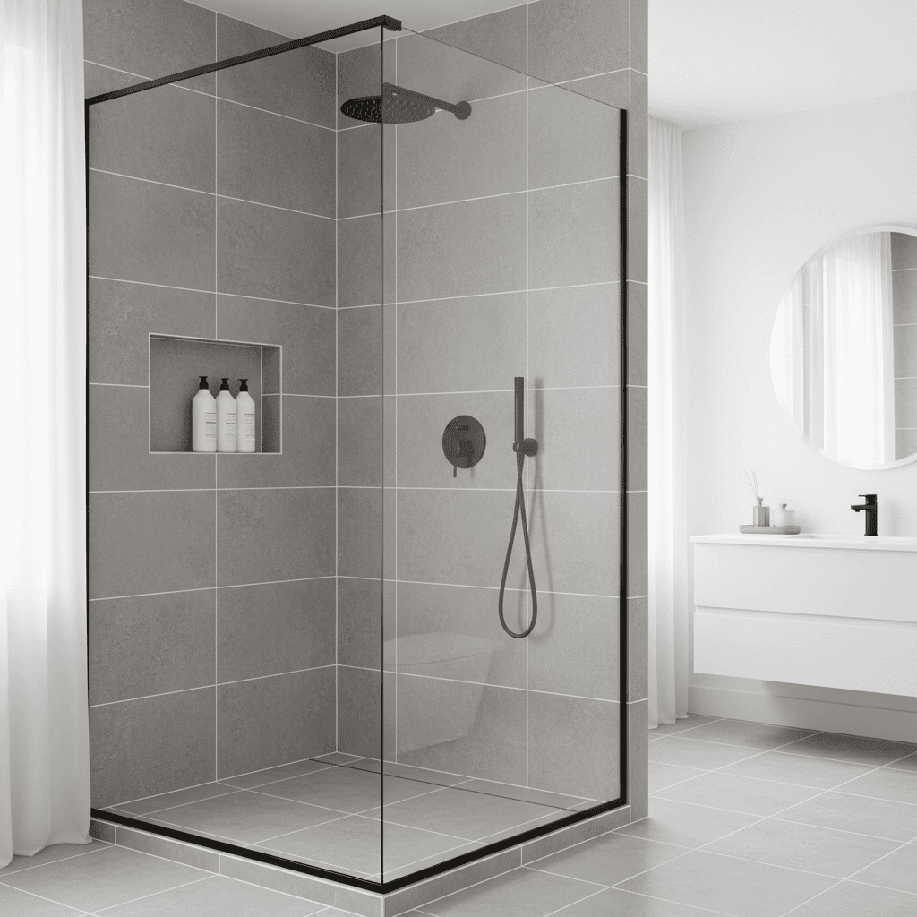 Custom tile shower with professional installation
