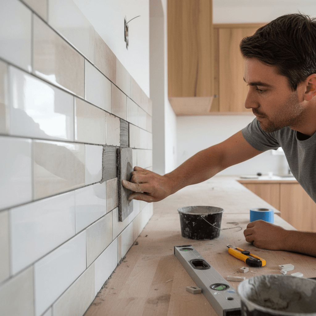Backsplash tile finishing details