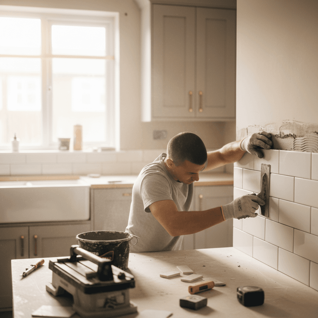 Professional tile craftsmanship
