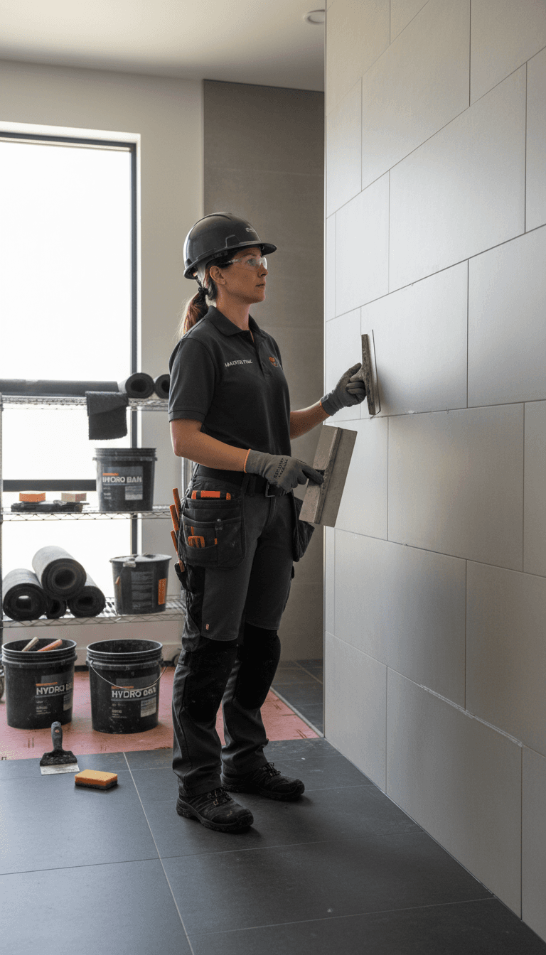 Jose Anjel Salas Villa, owner and lead tile contractor